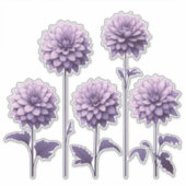 5ラベンダーダリアステッカー（14インチ：サイズ7.5 - 12） シール (正面)