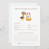 5リトルアヒル | 予測とアドバイスベビーシャワー 招待状 (正面/裏面)