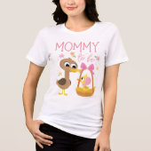 5リトルアヒル | Mommy To Be – 女の子 トライブレンドTシャツ (正面)