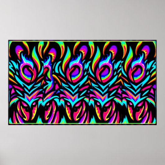 5ルックオン – Ken Gage抽象芸術 ポスター (正面)