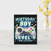 5ロック解除されたビデオゲーム5th誕生日ゲーマーボーイズ カード (黄色い花)