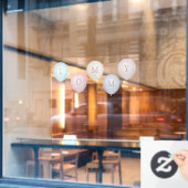 5ヴィンテージセピアピンクス&グレーカスタムズ風船 ウィンドウサイン (カフェ窓)