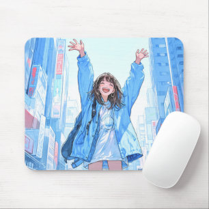 5万人記念マウスパッド Mouse pad｜寿司娘 GenerativeAI マウスパッド