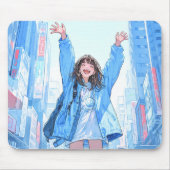 5万人記念マウスパッド Mouse pad｜寿司娘 GenerativeAI マウスパッド (正面)