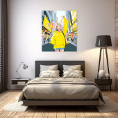 5万人達成に笑顔が溢れるJKアートパネル｜寿司娘 GenerativeAI キャンバスプリント