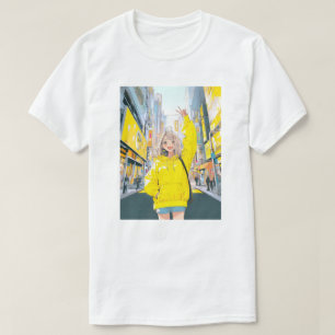 5万人達成に笑顔が溢れるJk Tシャツ|寿司娘 GenerativeAI Tシャツ