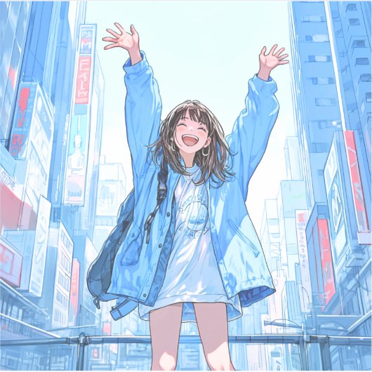 5万人達成記念シール seal|寿司娘 GenerativeAI シール (正面)