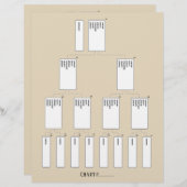 5世代系図学系血統紙シート (正面/裏面)