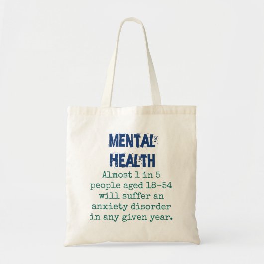 5人に1人近い人が苦しむ – Mental Health Q トートバッグ (正面)