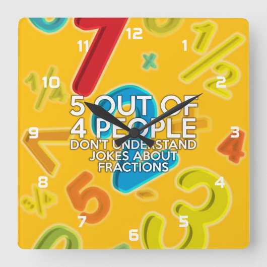 5人に4人が スクエア壁時計 (正面)