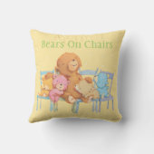 5人のかわいそカラフルうに椅子にくるま クッション (裏面)