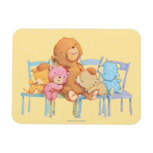 5人のかわいそカラフルうに椅子にくるま マグネット