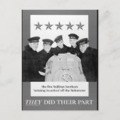 5人のサリヴァン兄弟恋しく思「s_War」のイメージ ポストカード (正面)