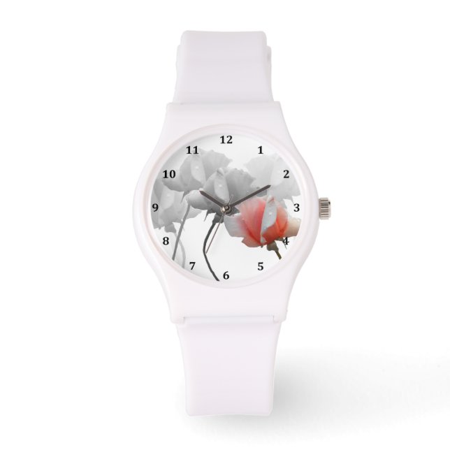 5人のバラが数字で見る 腕時計 (正面)