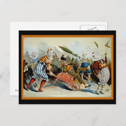 5人のピエロ ポストカード (正面/裏面)