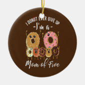 5人のミームの母かわいい5人の母の日おもしろい セラミックオーナメント (正面)