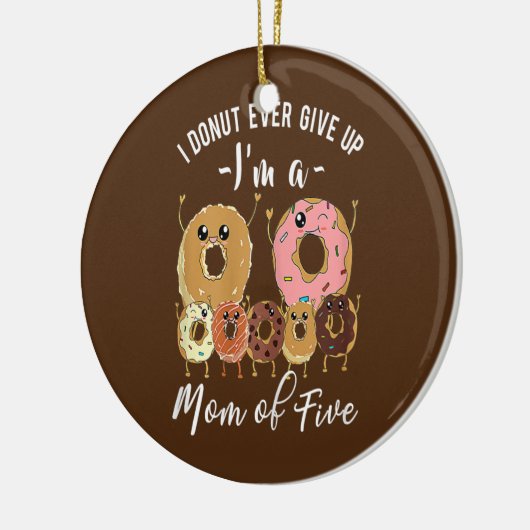 5人のミームの母かわいい5人の母の日おもしろい セラミックオーナメント (左)