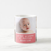 5人の写真のコラージュのピンクの祖母のコーヒー・マグ コーヒーマグカップ (中央)