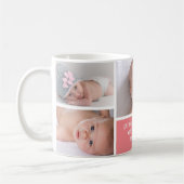 5人の写真のコラージュのピンクの祖母のコーヒー・マグ コーヒーマグカップ (左)