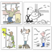 5人の商違う人漫画。 シール (正面)