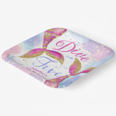 5人の女の子ピンク5番目の誕生日 ペーパープレート (傾斜あり)