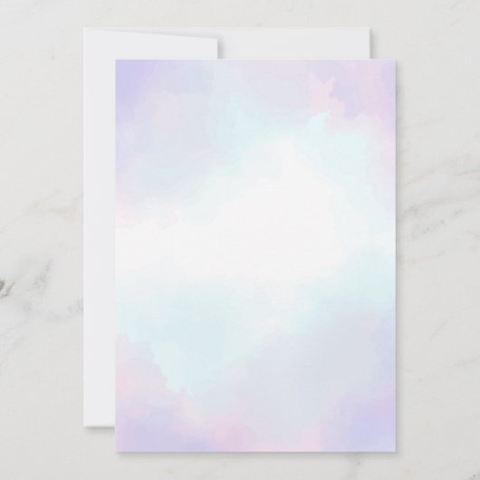 5人の女の子5th誕生日パーティーに飛び込む 招待状 (裏面)