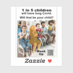 5人の子供に1人の長いCovidを取得する シール