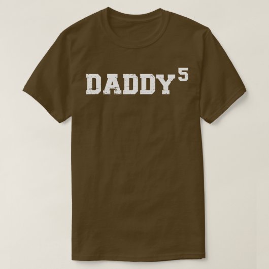 5人の子供の父親の日の5回目のパパパパ Tシャツ (デザイン正面)