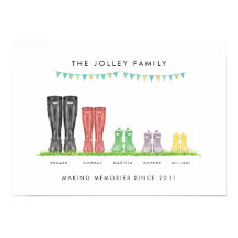 5人の家族が思い出を上手に作るプリント