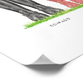 5人の家族が思い出を上手に作るプリント ポスター (角)