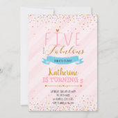 5人の素晴らしい誕生日の招待状 招待状 (正面)