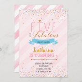 5人の素晴らしい誕生日の招待状 招待状 (正面/裏面)