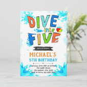 5人の誕生日の招待に飛び込む 招待状 (スタンド正面)