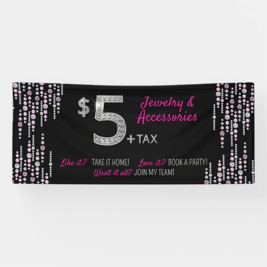 5人の$5人のジュエリーおよび付属品の報道写真家 横断幕 (横)