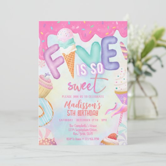 5人は非常に甘い招待 招待状 (スタンド正面)