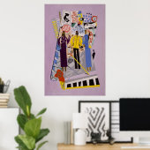 5人を追いかける女の子 ポスター (ホームオフィス)