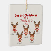 5人家族としての初のクリスマス セラミックオーナメント (右)