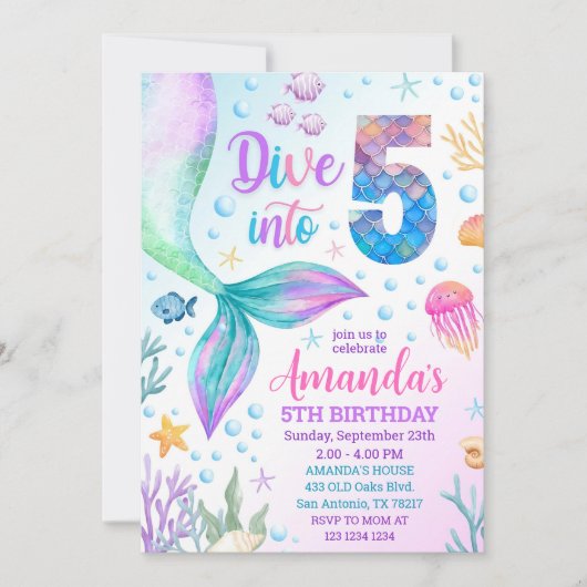 5人目の人魚の招待状　５人目の人魚に会いに行こう 招待状 (正面)