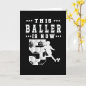 5人目の誕生日ギフトサッカー選手，5歳の男の子 カード (黄色い花)