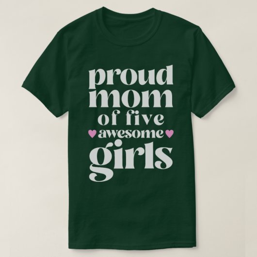 5人誇りを持ったの女の子のマ素晴らしム1 Tシャツ (デザイン正面)