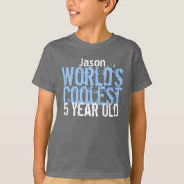 5位の誕生日贈クール与世界5歳 Tシャツ