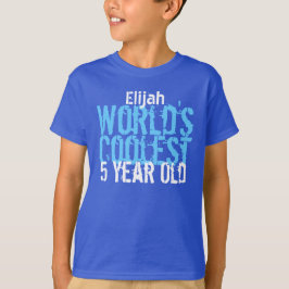 5位の誕生日贈クール与世界5歳 Tシャツ