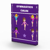 5体操選手による体操ギフトパーソナライズされた フォトブロック (右)