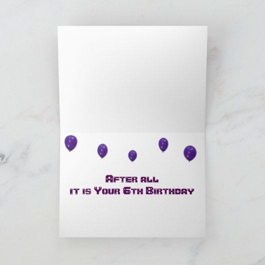 5個のカップケーキをお持ちの誕生日******5台目******おもしろい カード (内部)