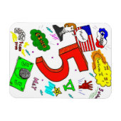 5個のフレキシブル磁石へのコード マグネット (横)