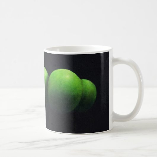 5個の緑のりんご コーヒーマグカップ (右)