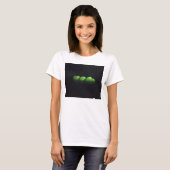 5個の緑のりんご Tシャツ (正面フル)