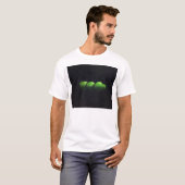 5個の緑のりんご Tシャツ (正面フル)