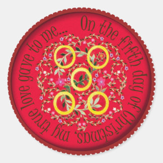 5個の金ゴールド ラウンドシール