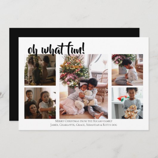 5写真ああ何おもしろいクリスマス シーズンカード (正面/裏面)